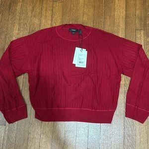 Theory red sweater